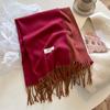 Nuova sciarpa calda in cashmere Winer per donna, moda, spessa, in tinta unita, in pashmina, scialle, foulard, donna