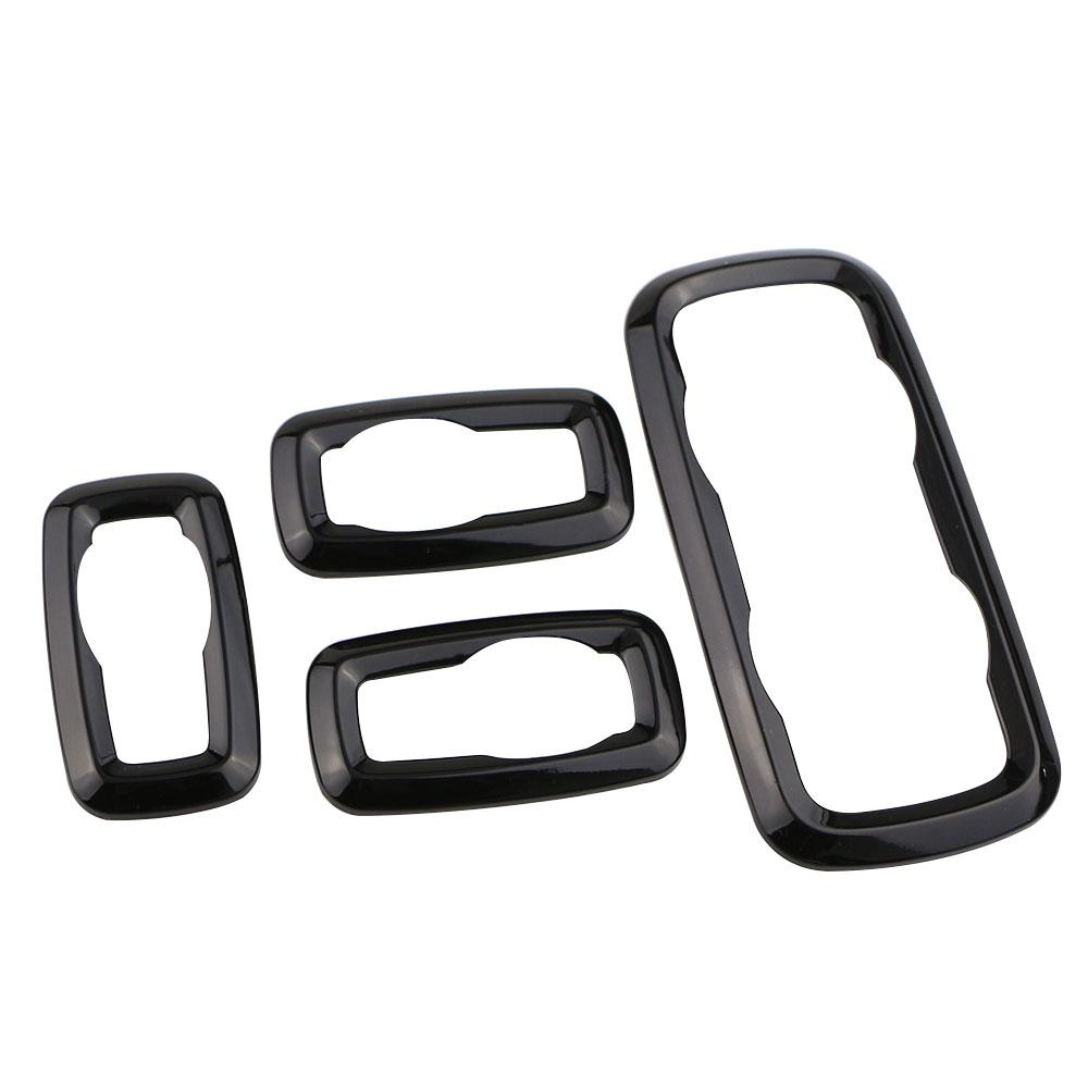 ABS Chrome Interior Trim for Ford Ecosport Fiesta Window Lift Switch Decoration Box Panel Cover Accessories чёрный
