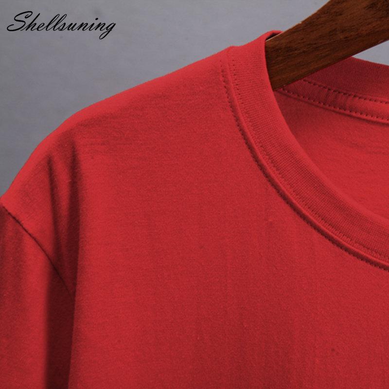 Bavlněná trička Shellsuning Oversized Dámské Léto S krátkým rukávem Trička s 3D potiskem dopisů Dámské Běžné Volné High Street Basic Tops