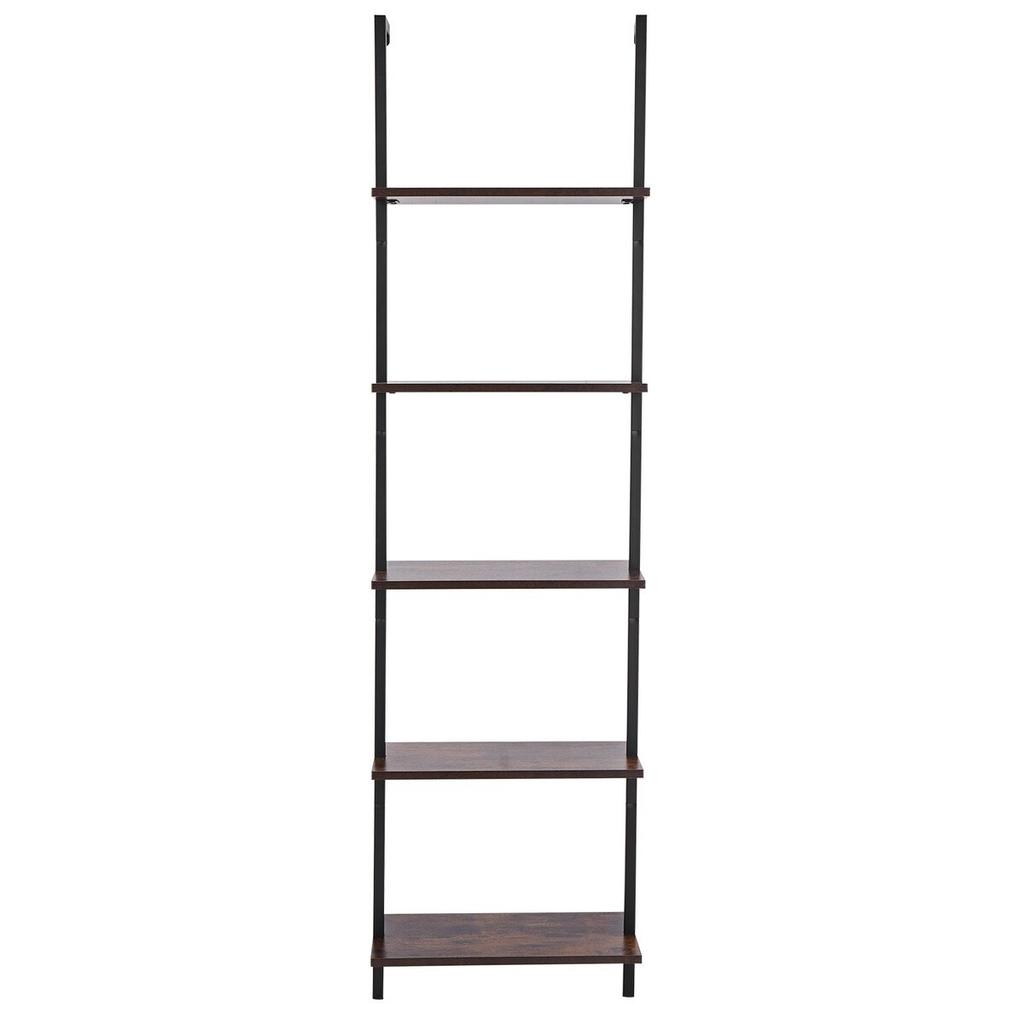 Industrial Square Pipe Shelf 5 Tier 17.3x11.8in Wall-Mount for Bedroom