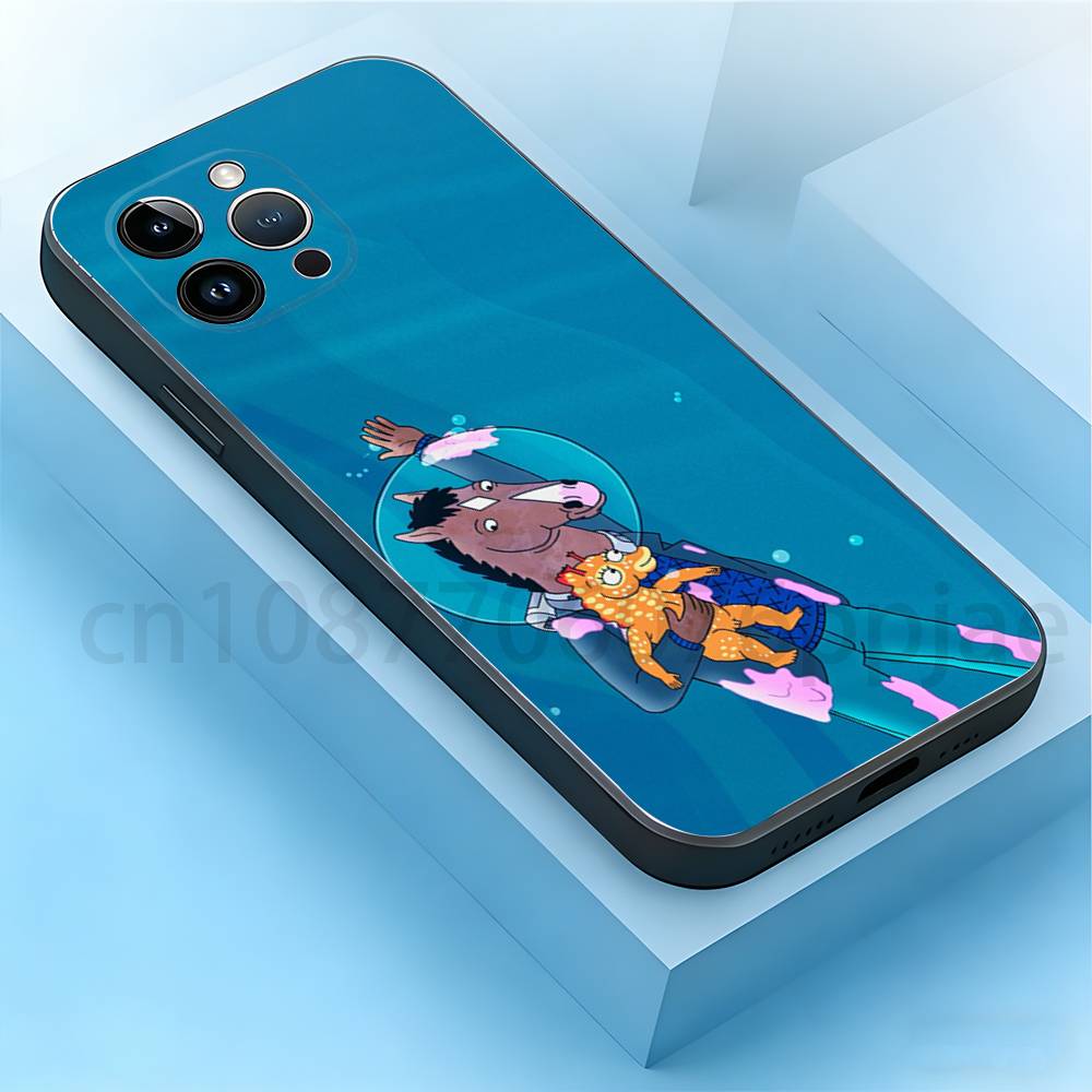 

B-BoJack Horseman Phone Case For iPhone 17,16,15,14,13,12,11,Plus,Pro Max,Mini,Soft Silicone Black Cover iPhone16promax