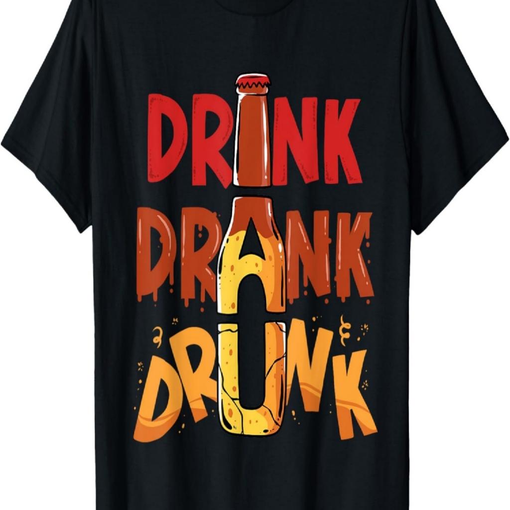 Funny Beer Drinking Shirt for Beer Lovers Drink Drank Drunk T-Shirt