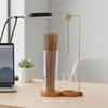 2in1 Wood Incense Holder Anti-Ash Flying Incense Burner with Removable Glass Ash Catcher Incense Sticks Organizer for Home Decor