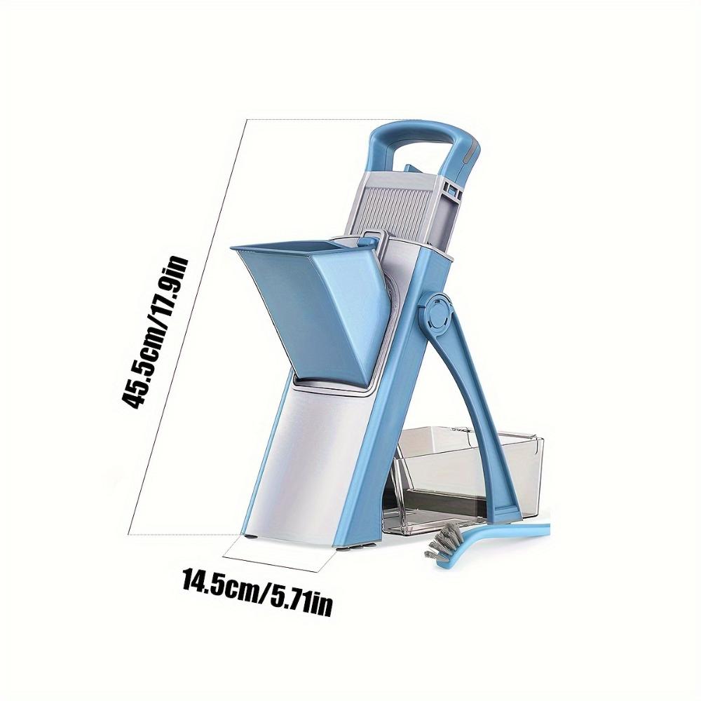 Safe Kitchen Mandolin Slicer, 5-in-1 Vegetable Chopper, Mandolin Potato Slicer with Thickness Adjuster, Chip Cutter, Vegetable Cutter