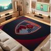 Bournemouth Football Print Crystal Velvet Rug, Comfortable Water Absorbent Non Slip Indoor Floor Carpet