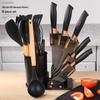 19-teiliges Silikon-Küchenutensilien- & Messerset mit Acrylständer