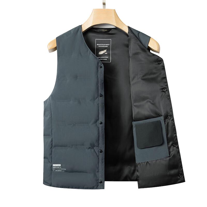 

ROMON Men s V-Neck Down Vest LMYC8858 4XL