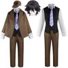 Edogawa Ranpo Cosplay Costume Detective Uniform Suit Edogawa Rampo Outfits  With Hat For Halloween Comic Con