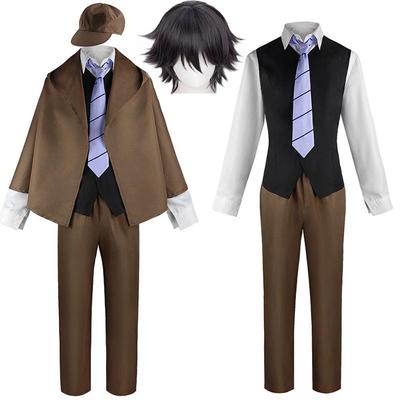 Edogawa Ranpo Cosplay Costume Detective Uniform Suit Edogawa Rampo Outfits  With Hat For Halloween Comic Con