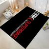 """Schwarzes Teppichdesign mit Text der SBK Superbike Racing Championship" Geeignet für den Einsatz als Antirutsch für Wohnzimmer-, Schlafzimmer-Sofas"""