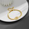 Women's Stainless Steel Tree of Life Bracelet with Zircon Inlay - Non-Fading Titanium Steel