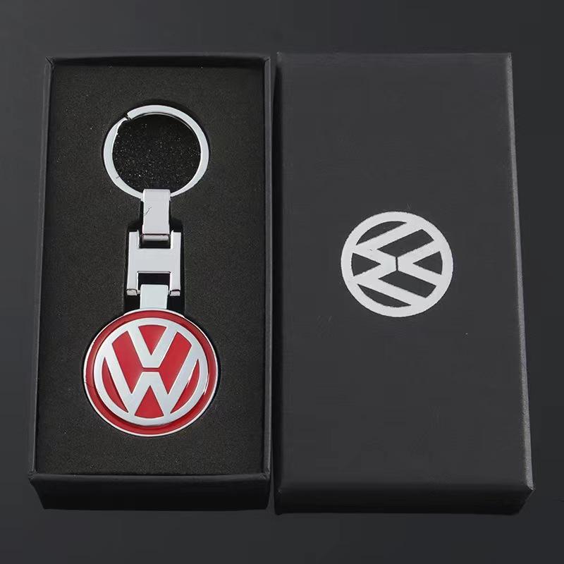2026 Hot Valve Stems Caps 3D Metal/Leather Car Volkswagen Series Key Chain Keyring Auto Interiors Accessories For VW RLine R Golf Amarok CN8