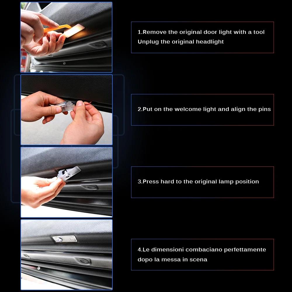 For Toyota NHW221LED Courtesy Shadow For Toyota PRADO Logo Light Toyota Puddle Door Light Welcome Light For Toyota PRADO 150 4000 2700