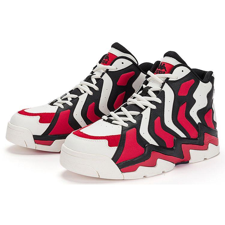 Kappa Comfortable Simple Casual Fashion High-Top Sneakers Exquisite Details Unisex Sneakers White Black Red K0DZ5CC72D-012A