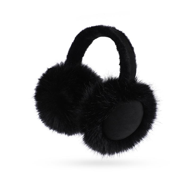 Winter Faux Fur Ear Muffs for Men and Women Cute Fluffy Earmuffs Soft Cozy Portable Fldable Outdoor Ear Warmer for Adult Ear Covers