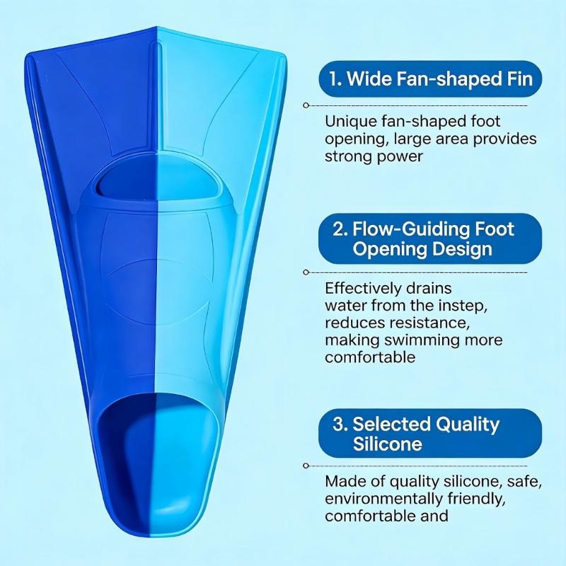 Durability Training Swim Fins High Performances Silicones Swim Fins For Pool Training Beach Swimming Fun