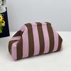Knitted bag, striped clutch bag, women's flying woven clouds, versatile temperament, portable cosmetic bag, large capacity
