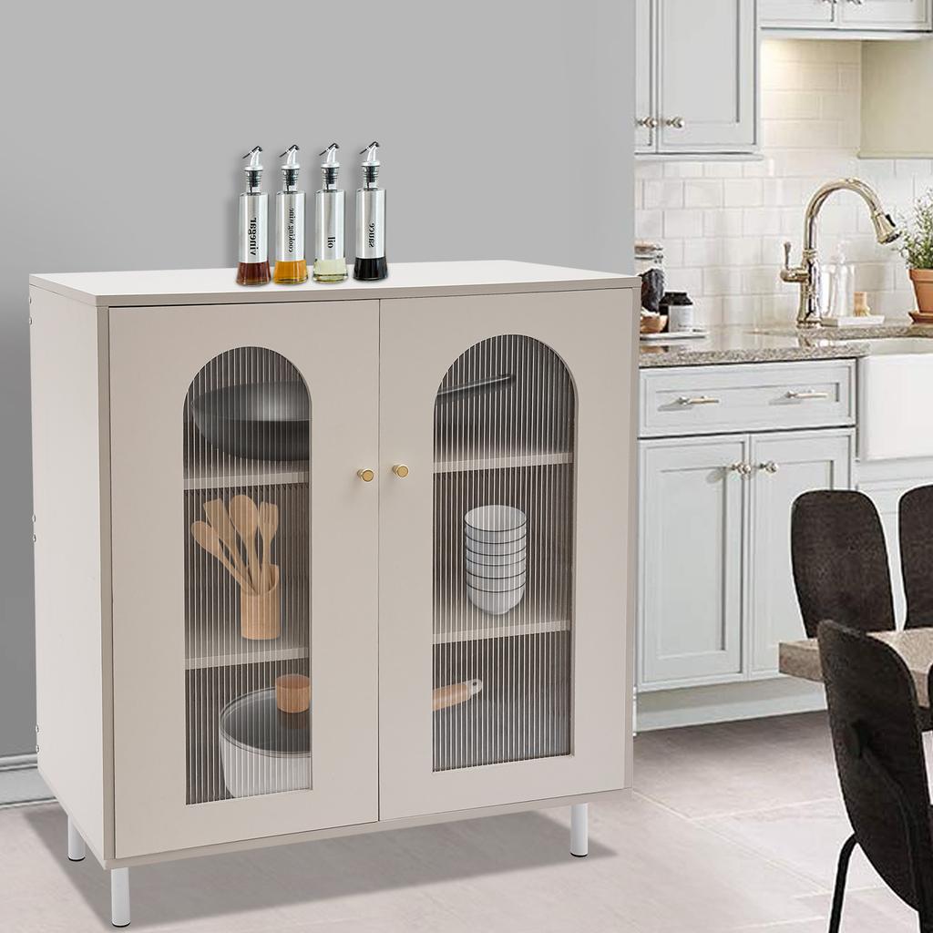 Sideboard Cabinet - Modern Minimalist Kitchen Storage Unit for Wall-Mounted Use, Stylish Buffet and Tea Cabinet