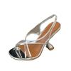French Beautiful Square Head Open-toed Roman Sandals Women's 2025 Summer New Models with Skirts Socialites Sexy Stilettos High Heels