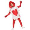 Asso di Picche Cuori Rossi Alice nel Paese delle Meraviglie Costume Halloween Palco Carte da Gioco Bambini Vestito Travestimento