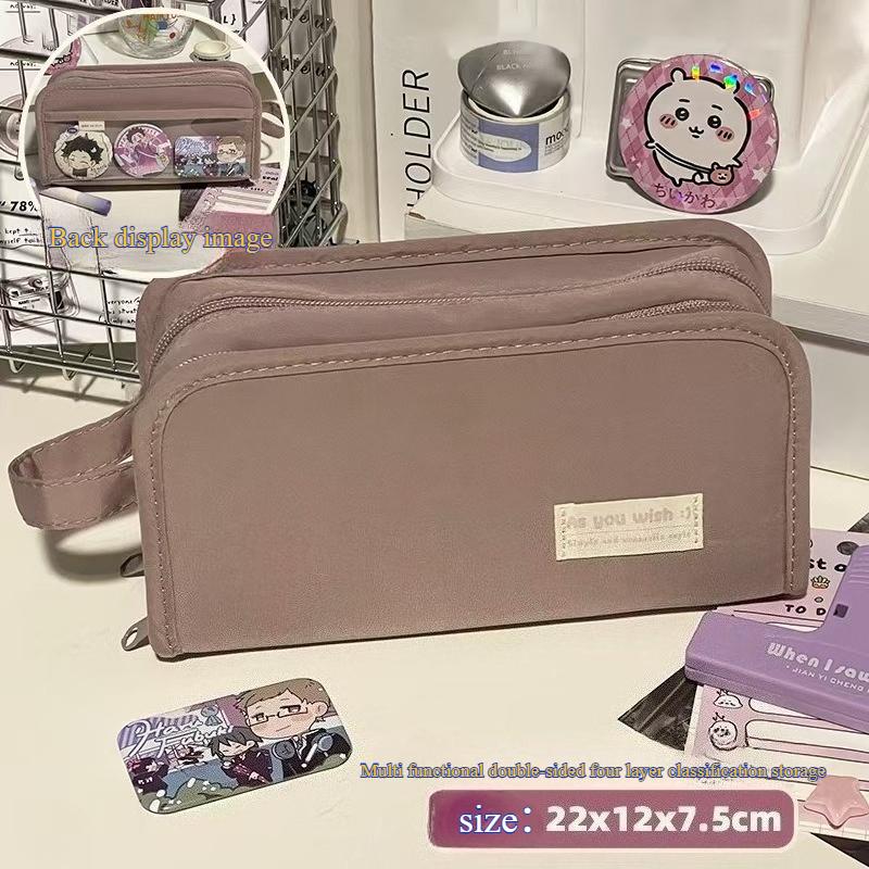 Kawaii Pencil Case DIY Set Cute Korean Stationery Supplies Pen Pouch School Desk Organizer Large Capacity Waterproof