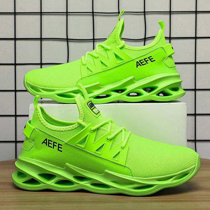 Spring new fly-woven blade shoes fashion mesh men's shoes casual shoes men's sports shoes large size