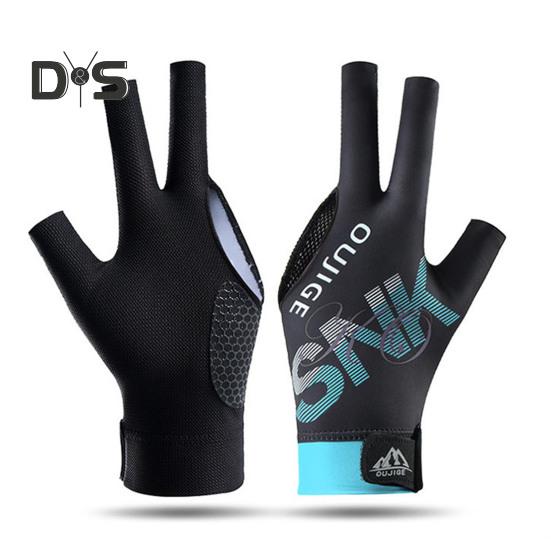 Billiard Pool Gloves 3 Finger Design Left Hand Snooker Cue Sport Glove Breathable Elastic Billiard Gloves for Men Women