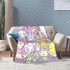 Tamagotchis Cartoon Blanket Velvet Electronic Pets Portable Super Soft Throw Blankets for Home Outdoor Plush Thin Quilt