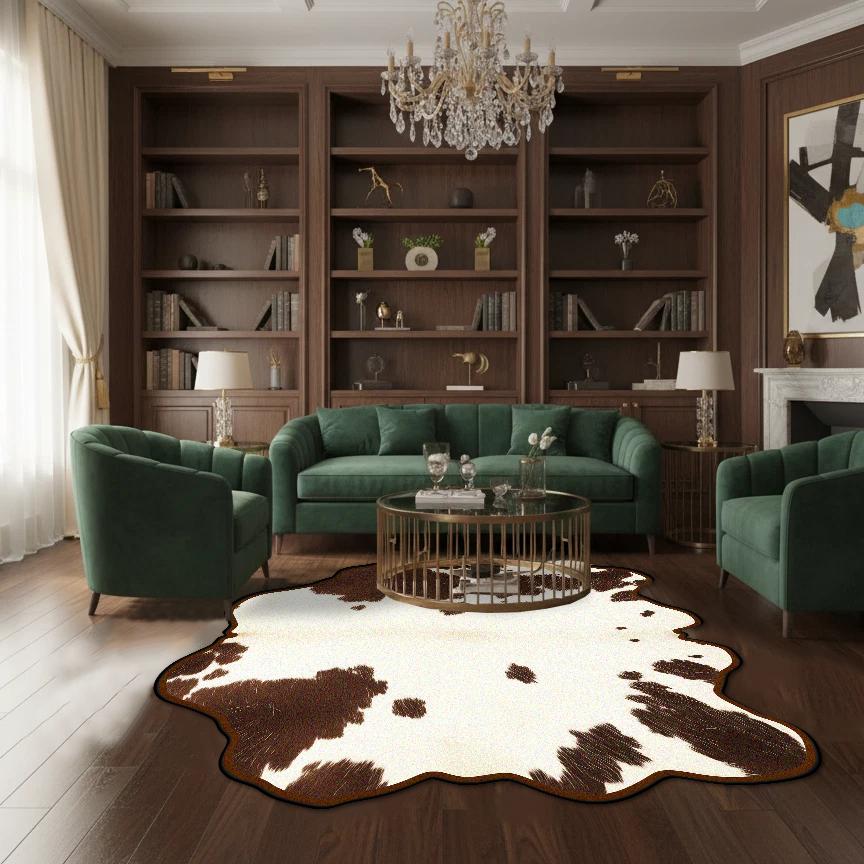 Tierhautimitat Außerirdischer Teppich Wohnzimmer Dekoration Weicher Teppich Schlafzimmer Dekor Einfache Reinigung Antirutsch Flanell Fußmatte Lounge