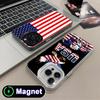 USA America Flag Translucent MagSafe Mobile Phone Case for iPhone 17 16 15 14 13 12 11 Air Pro Max Plus Colorful Cover