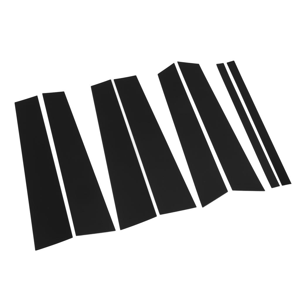 8PCS Pillar Post Cover Glossy Black High Gloss Mirror Effect Stylish Window Pillar Post Trim for Edg