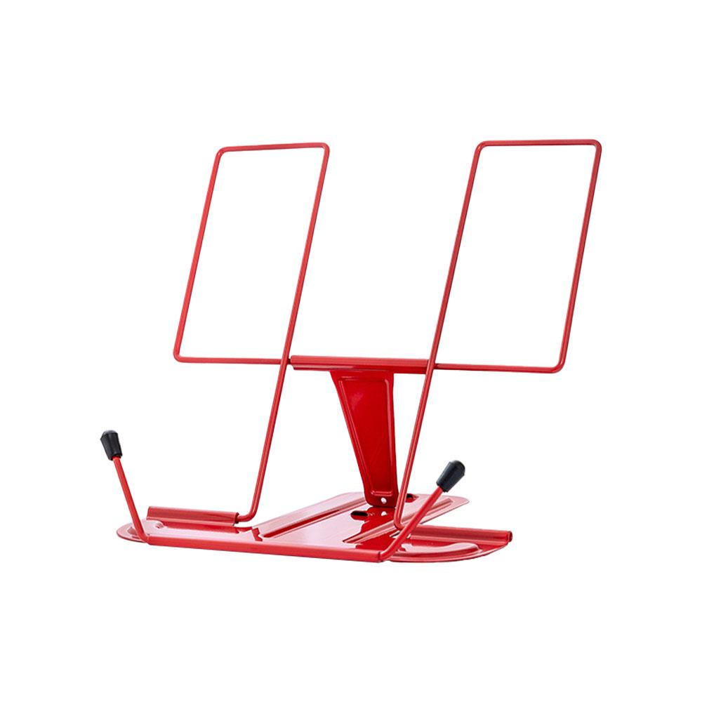 Adjustable Desk Book Stand Cookbook Holder Portable Bookrest Non-Slip Page Clips for Thick Book Cookbook Textbook Recipe