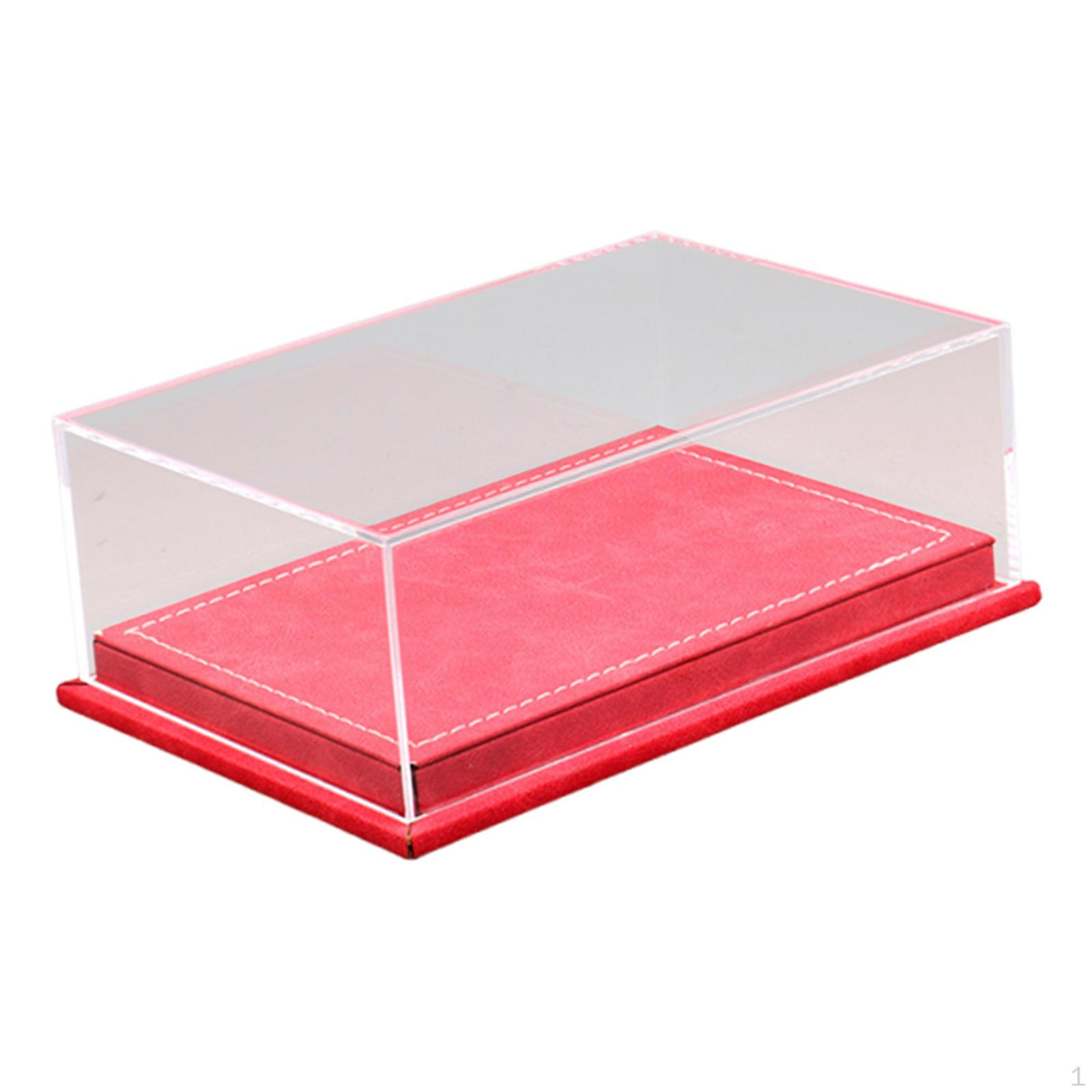 

1/64 Scale Model Car Acrylic Display Case/Storage Box for Artwork червоний