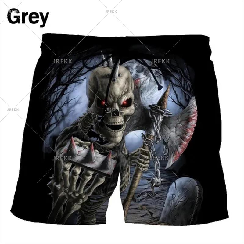 Men's 3D Printed Casual Shorts Summer  Gothic Sports Shorts Skateboarding Short