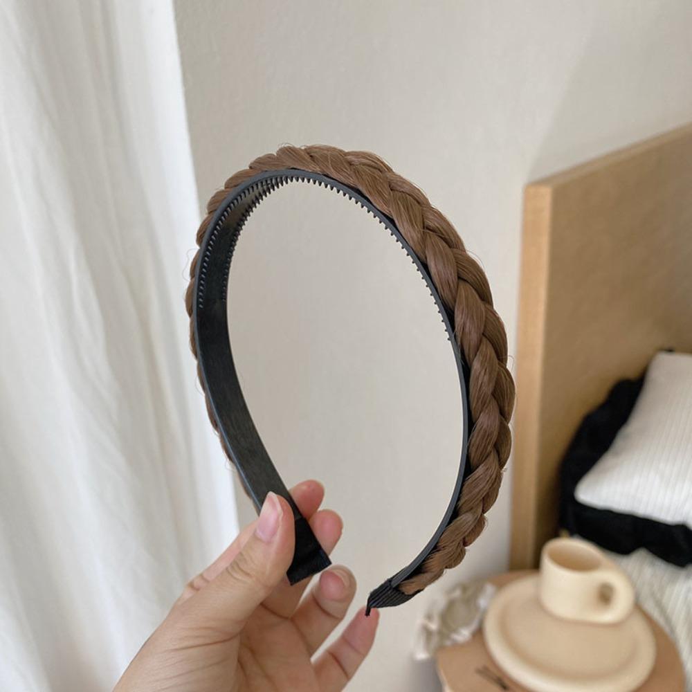 Wide Braid Wig Braid Headband Non-slip Wig Hairband New Hair Hoop Women