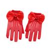 Lace Short Gloves for Little Girls 4-8 Years Tea Party Wedding Flower Gloves with Bow Kids Princess Dressing Gloves for First Communion Wedding Prom