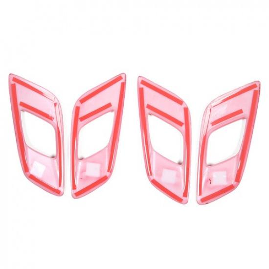 ABS Red Interior Door Handle Lock Cover Trim Fit For Ford Ranger 2015-
