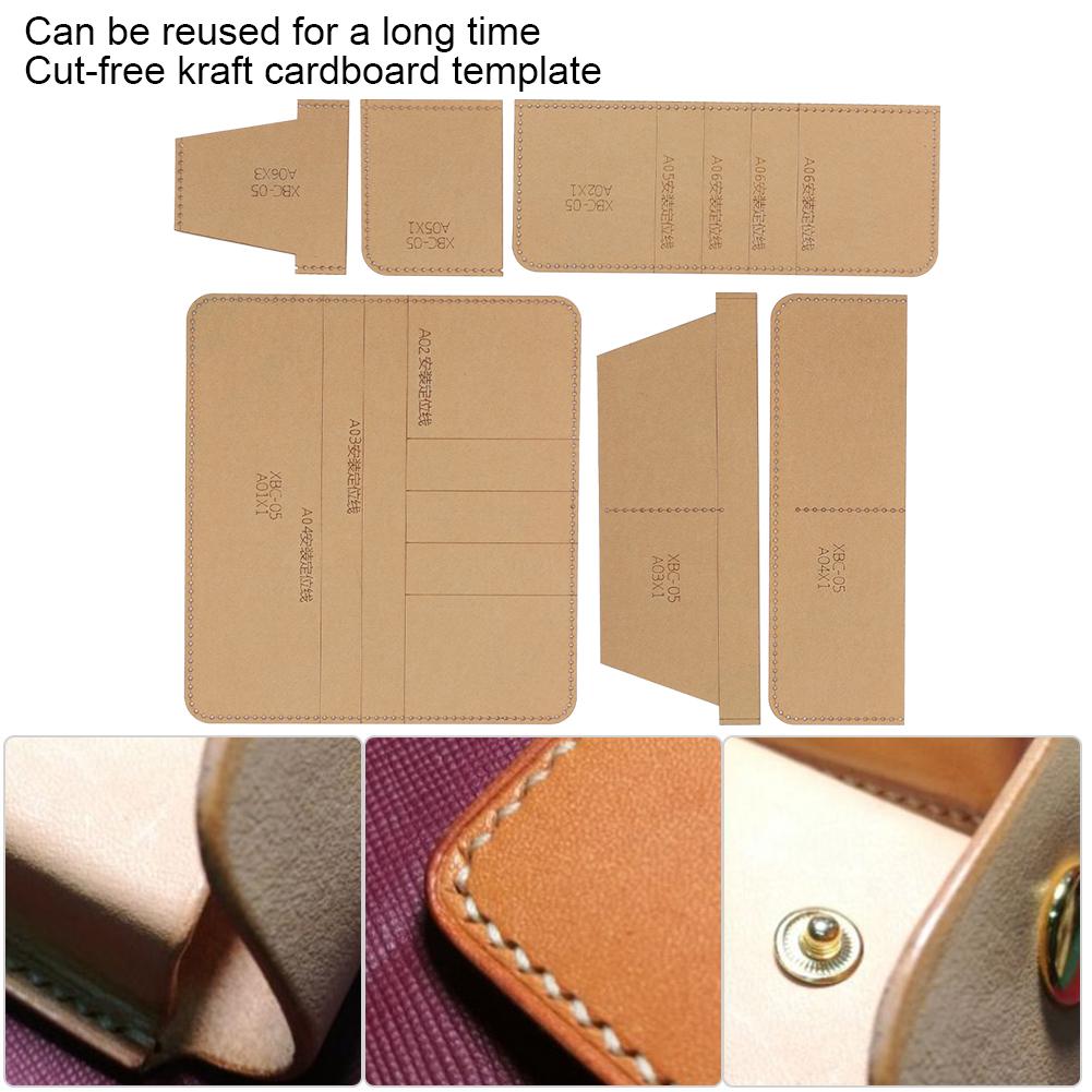 Acrylic Wallet Template Transparent Manual DIY Portfolio Leather Craft for Long Wallet