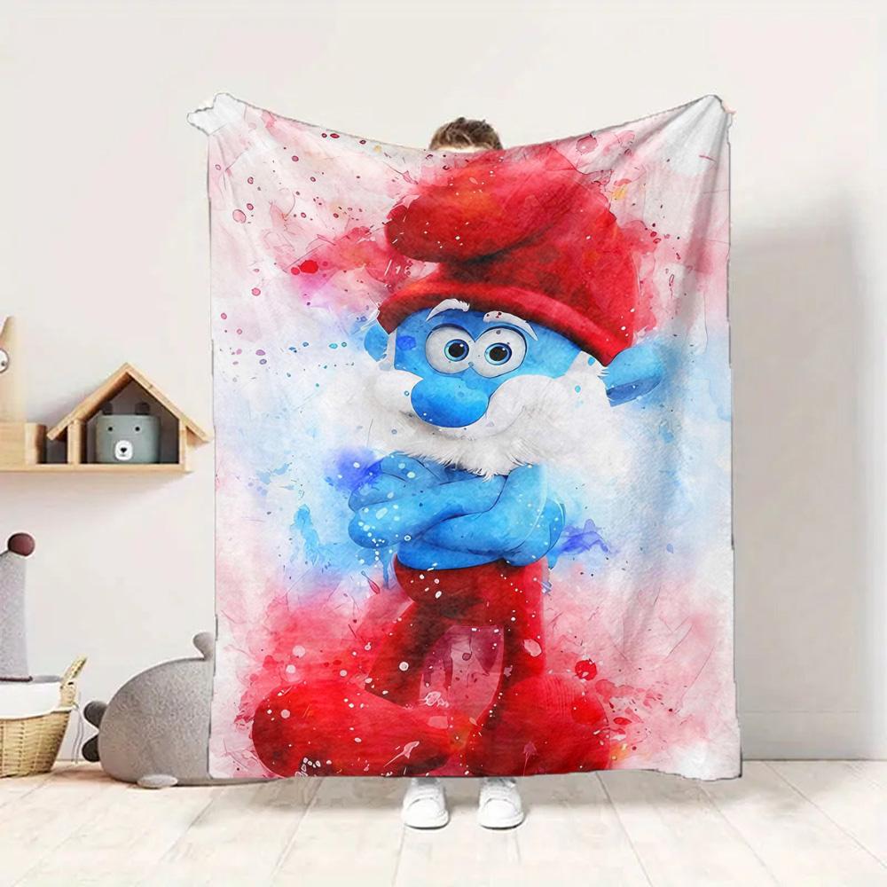 Smurf Fantasy Flannel Blanket Throw Blanket Soft Warm Sofa Bed Camping Car home Decor Unique Christmas Gift C9301967