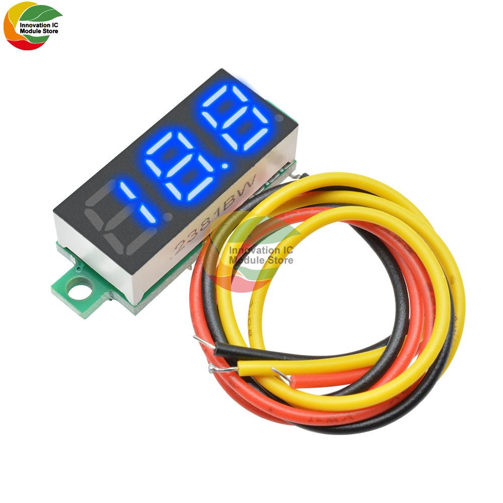 0.28 Inch DC LED Digital Voltmeter 0-100V Voltage Meter Auto Car Mobile Power Voltage Tester Detector 12V Red Green Blue Yellow