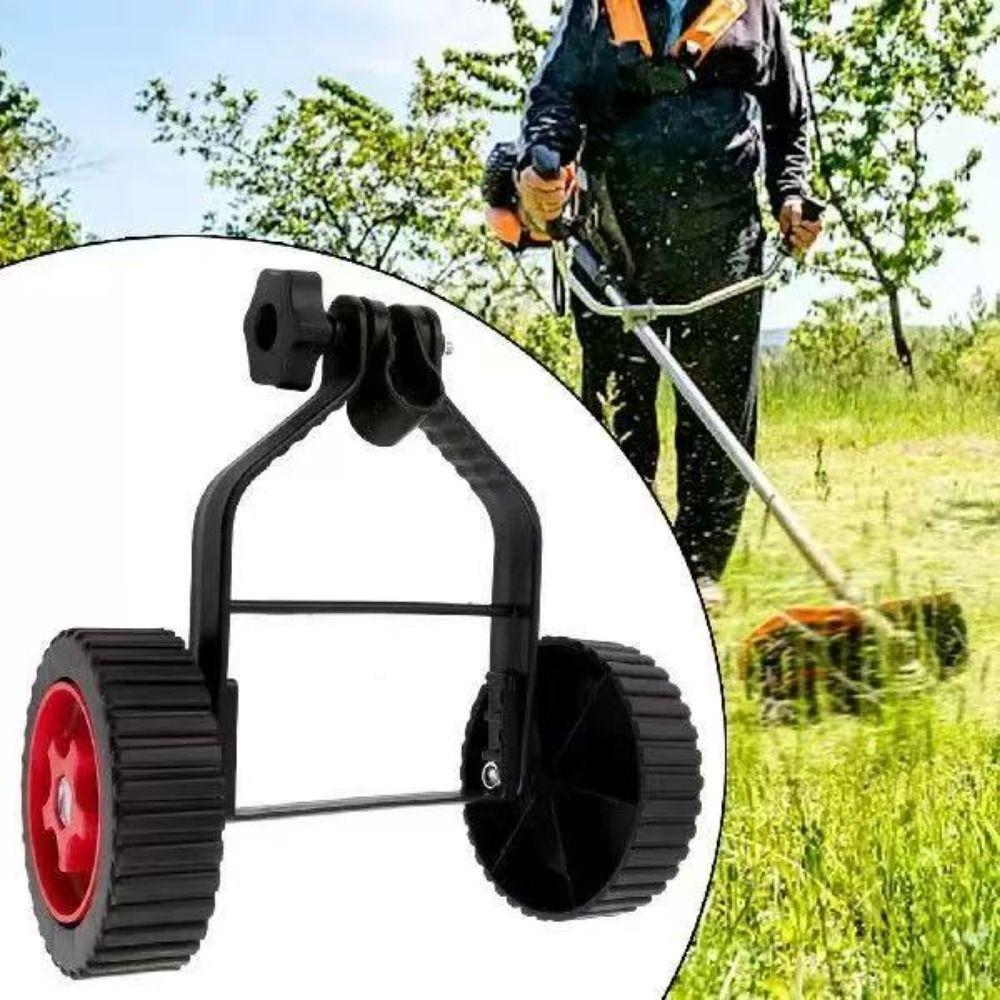 Adjustable Mower Auxiliary Wheels Stablize Mower Wheel Attachment  Mowing The Lawn