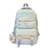 Schoolbag Small Fresh Fashion Printed Student School Bag Women's Large Capacity Sweet Campus Backpack Light Leisure Travel Backpack