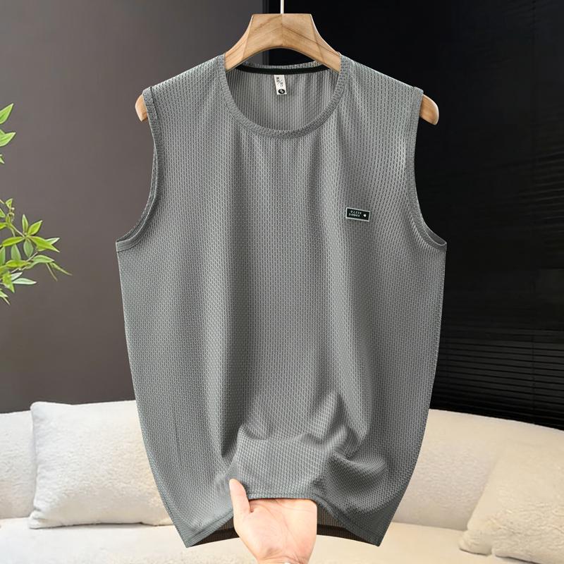 Pánské prodloužené rychleschnoucí tílko bez rukávů, prodyšná letní ležérní vesta (5XL-13XL)