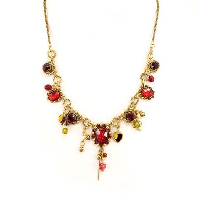 [D6243] - Designer Necklace 'Kristina' Red