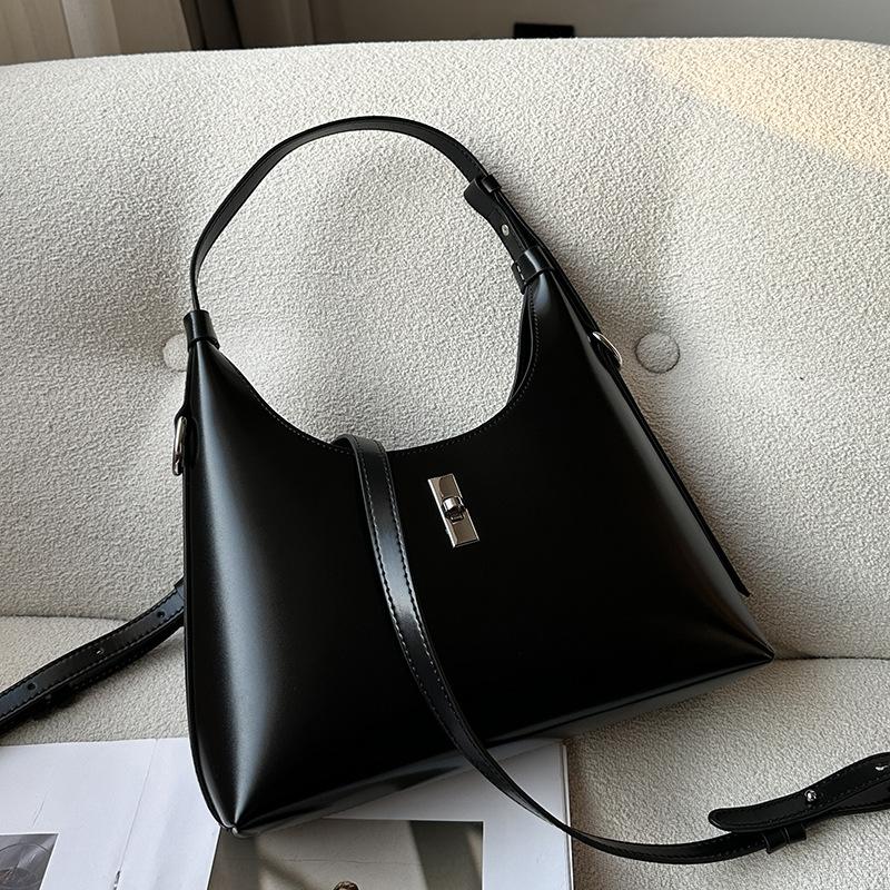 Spring and Summer New Leather Women s Bag Niche Design Shoulder Bag Fashionable and Versatile Hand-held Crossbody Armpit Bag