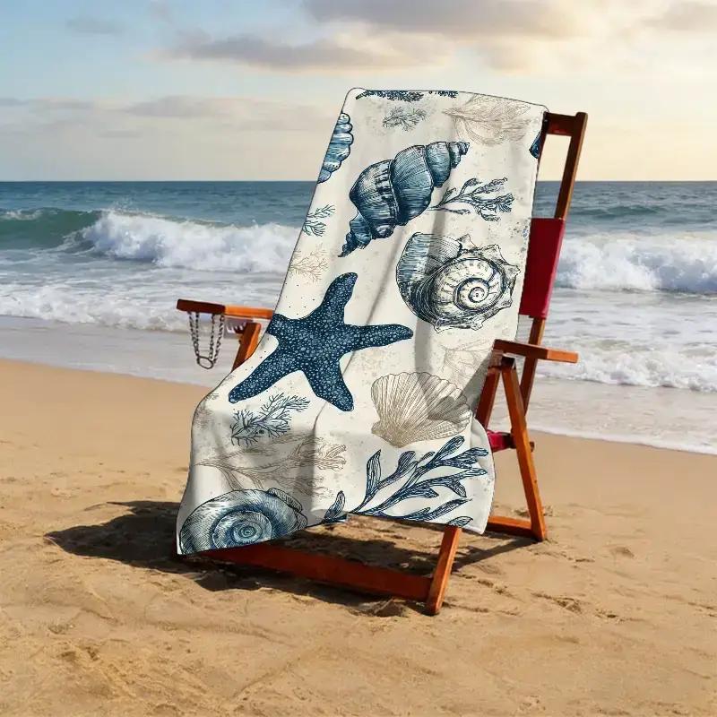 A Beach Towel Featuring Intertidal Zone Organisms,Perfect for Ocean Festivals.Absorbent, And Quick-Drying,Underwater Coral Reefs