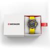 [.co.jp Exclusive] WENGER SEAFORCE Men's Quartz Analog Watch with Stainless Steel Case (316L), Black Ice Dial, Yellow Silicone Strap, 200m Water Resis