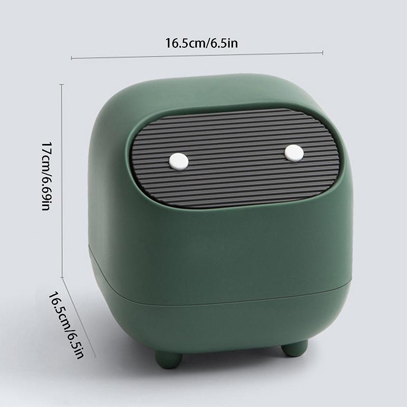 1ks Ninja Stolní odpadkový koš Kreativní Malý Kancelářský Mini Dvouvrstvý Lisovací Odpadkový Koš Roztomilý Ins Mini Úložný Box na Odpadky