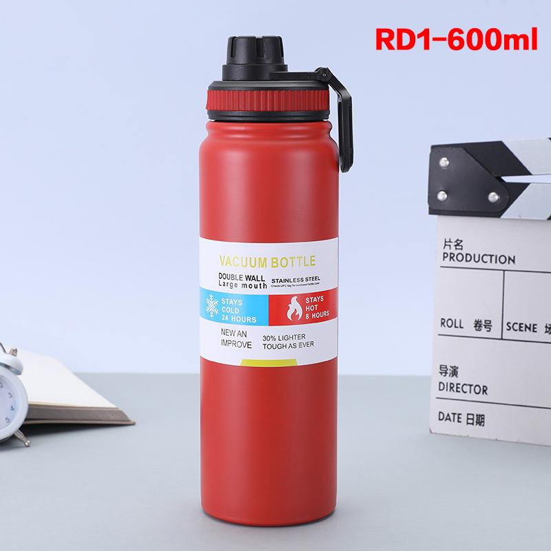 600/800/1000Ml Outdoor Thermos Water Bottle 304 Stainless Steel Insulated Cup Keeps Cold And Heat Thermal Large-Capacity Pot