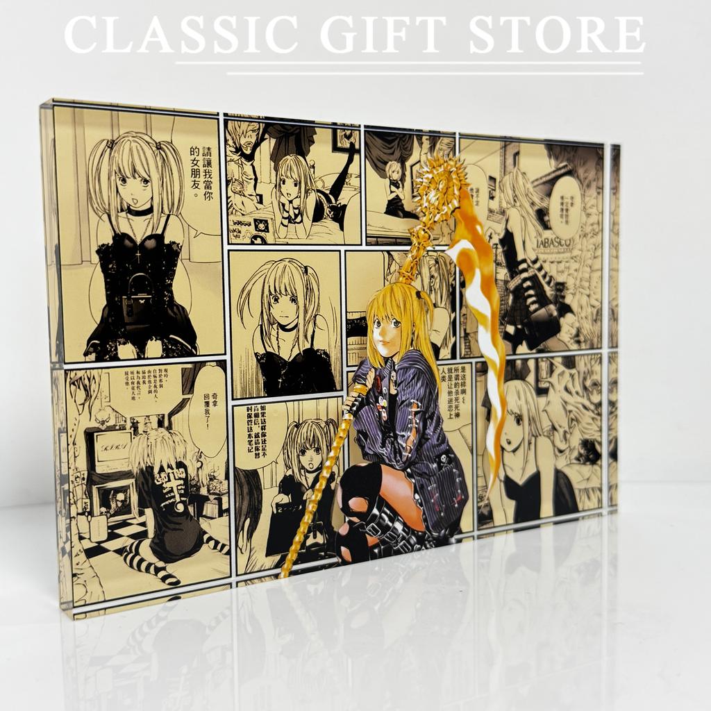 DEATH NOTE Anime Figures MisaMisa Comic Acrylic Brick Birthday Decor Model Toys Artistic Painting Desktop Ornament Fans Gift